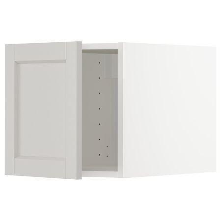 Верхний шкаф, белый/Лерхюттан светло-серый 40x40 см IKEA METOD МЕТОД 192.730.76