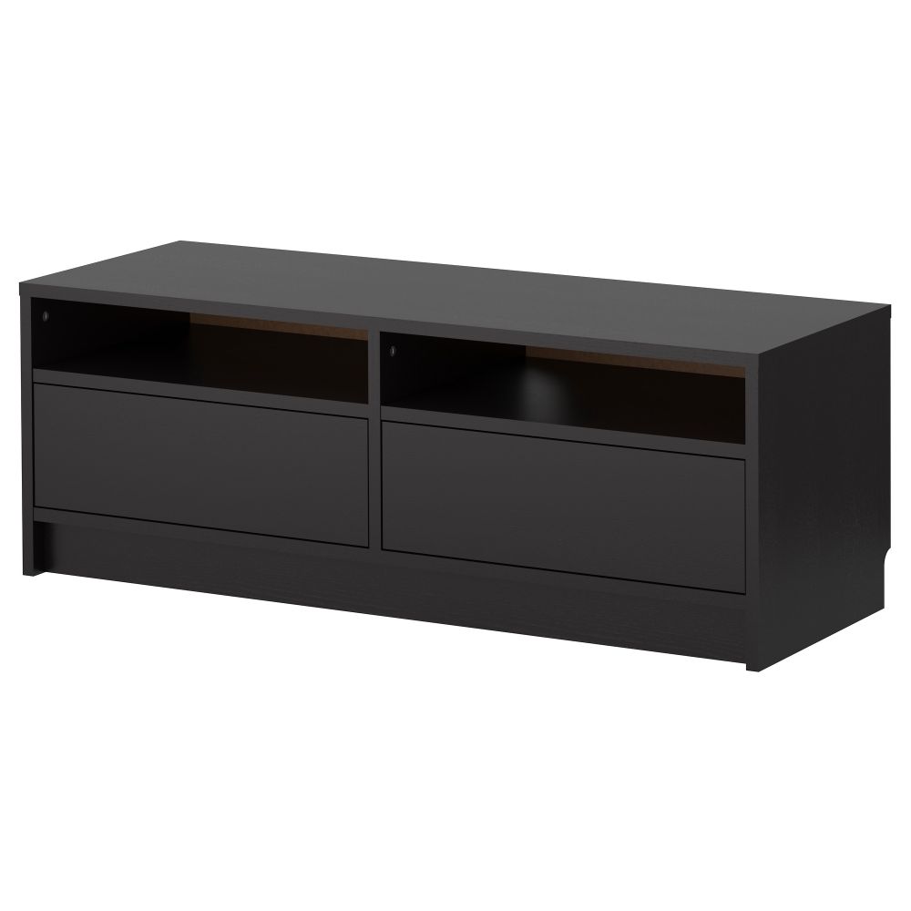 Тумба под ТВ БЕННУ, черно-коричневый (120x39x42 см) - схема-чертеж с размерами