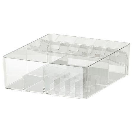 Ящик с отделениями ГОДМОРГОН, прозрачный (32x28x10 см)