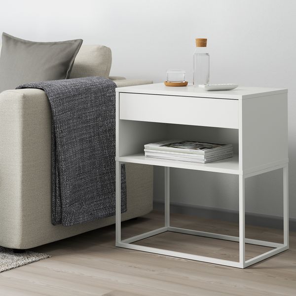Тумба прикроватная, белый, 60x39 см IKEA VIKHAMMER ВИКХАММЕР 303.889.81 - фото 4