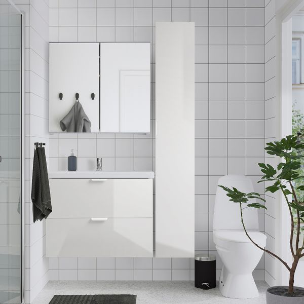 IKEA в интерьере ванной - схема-чертеж с размерами