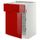 Напольный шкаф для варочной панели, ящик, 2 проволочных корзины МЕТОД / МАКСИМЕРА, белый, Рингульт красный (60x60 см)