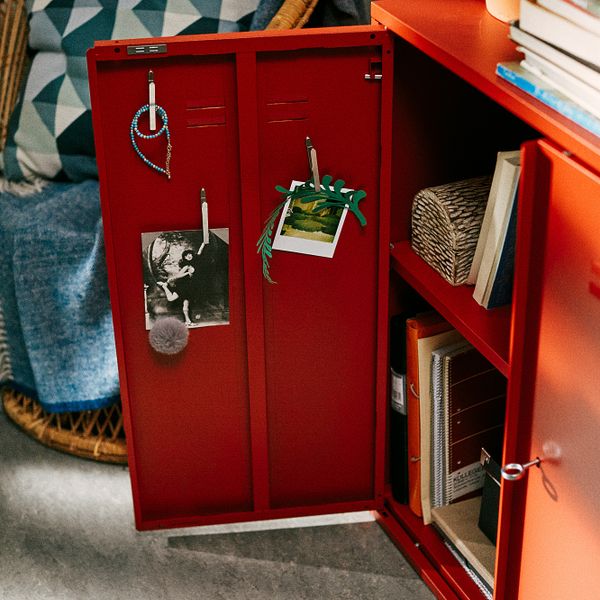 Стеллаж со шкафами/ящиками, сосна/красный 259x30x179 см IKEA IVAR ИВАР 393.237.25 - фото 5