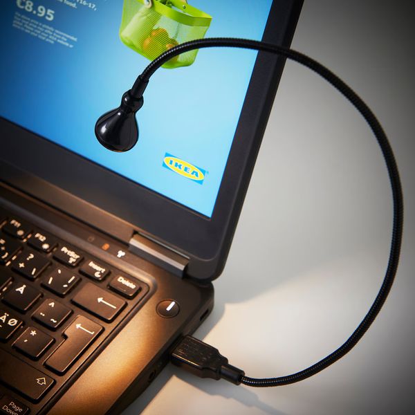 JANSJÖ Светодиодная USB лампа - чёрный 38 см - фото 2
