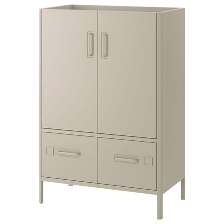 Шкаф с дверцами и ящиками, бежевый 80x47x119 см IKEA IDÅSEN ИДОСЕН 703.609.56