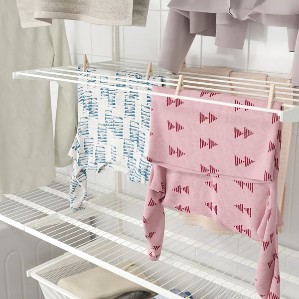 BOAXEL Комбинация для прачечной - белый 165x40x201 см - схема-чертеж с размерами