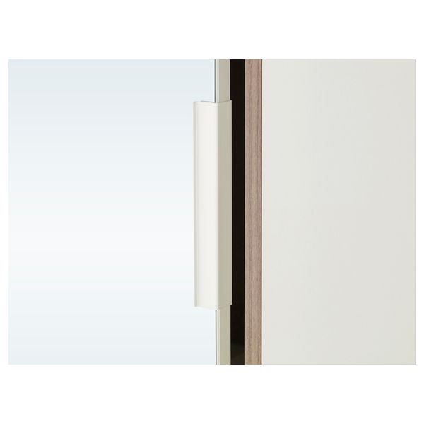 Гардероб ТРИСИЛ, белый, зеркальное стекло (79x61x202 см) - схема-чертеж с размерами