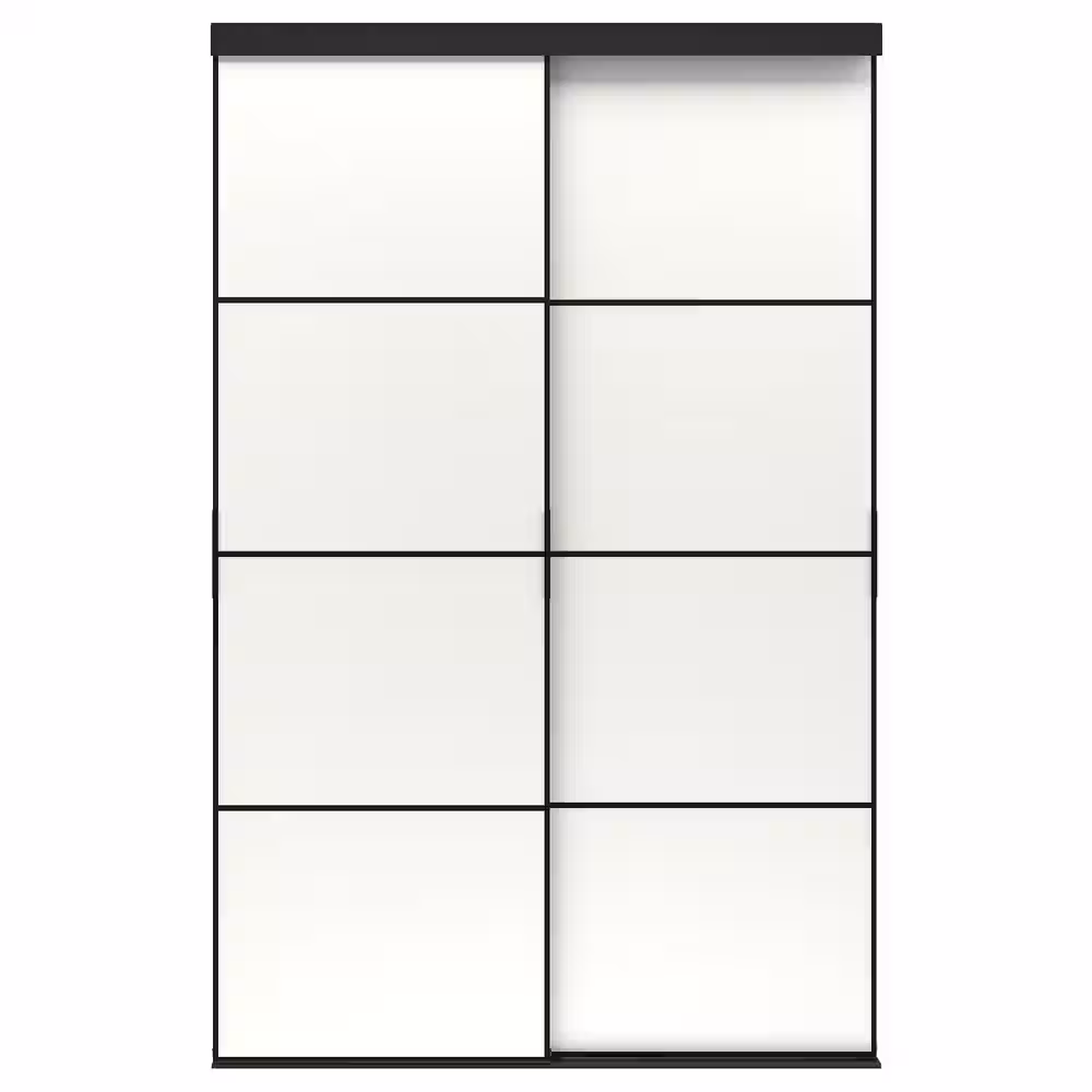 SKYTTA / MEHAMN Дверь раздвижная, комбинация - чёрный/двусторонний белый 152x240 см - фото 1