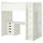 Кровать-чердак, 4 ящика, 2 дверцы СТУВА, белый (207x99x193 см)