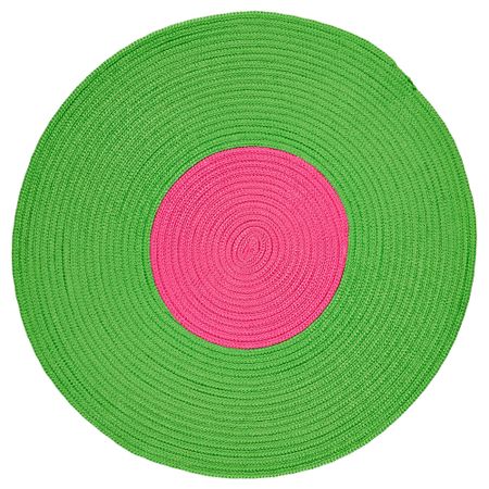 Ковер, плетеный СТИККАТ, зеленый, розовый (75 см)