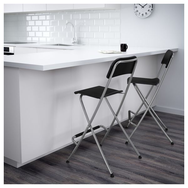 Стул барный, складной ФРАНКЛИН, коричнево-чёрный, серебристый - фото 2