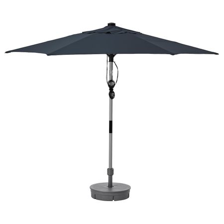 Зонт от солнца с опорой, под серое дерево темно-синий/Гритэ 300 см IKEA БЕТСО / ЛИНДЭЙА 493.259.79