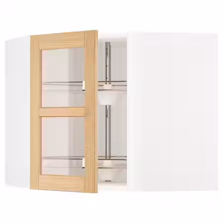 METOD Углов навесн шкаф с врщ скц/сткл дв