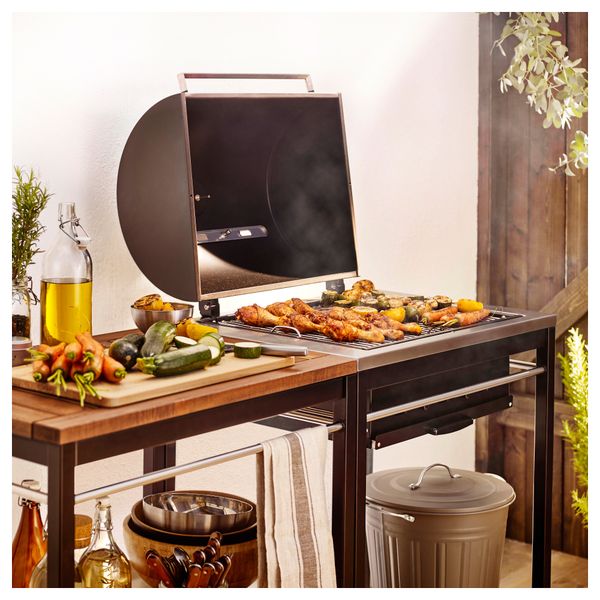 Угольный гриль с тележкой КЛАСЕН, коричневый - фото 2