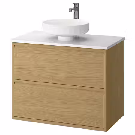 ÄNGSJÖN ЭНГШЁН / LERSJÖN Шкаф с ящиками/раковина/смеситель