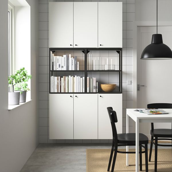 Комбинация для хранения, антрацит, белый, 120x32x225 см IKEA BEGIVENHET БЕГИВЕНХЕТ 993.314.35 - фото 3
