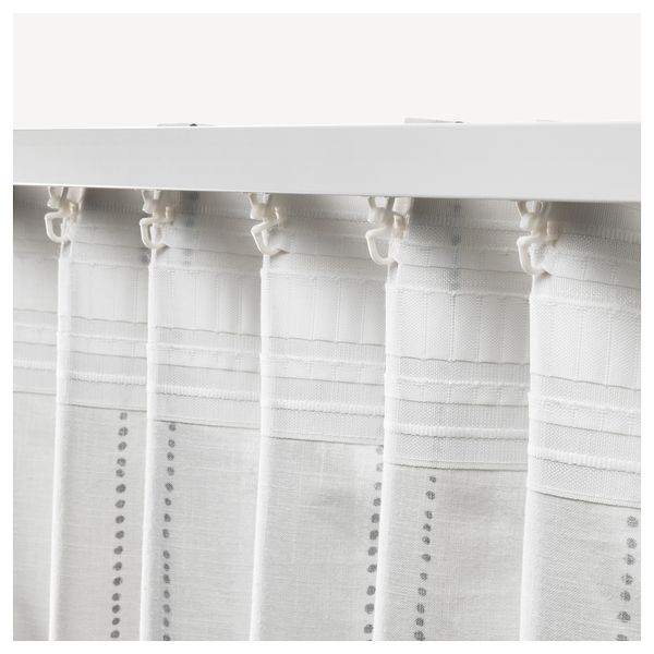 Гардины, 1 пара ЭББАЛИЗА, белый, черный (145x300 см) - фото 3