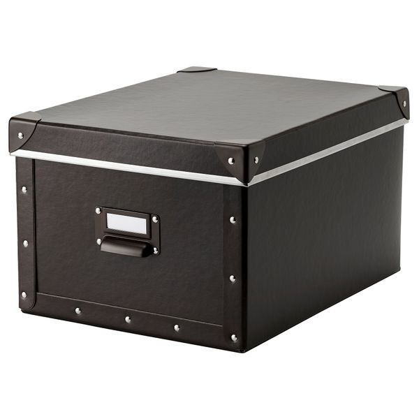 Коробка с крышкой ФЬЕЛЛА, коричневый - фото 1