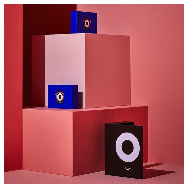 Коробка для документов, 3 шт. ФЁРНИАД, черный, синий - схема-чертеж с размерами