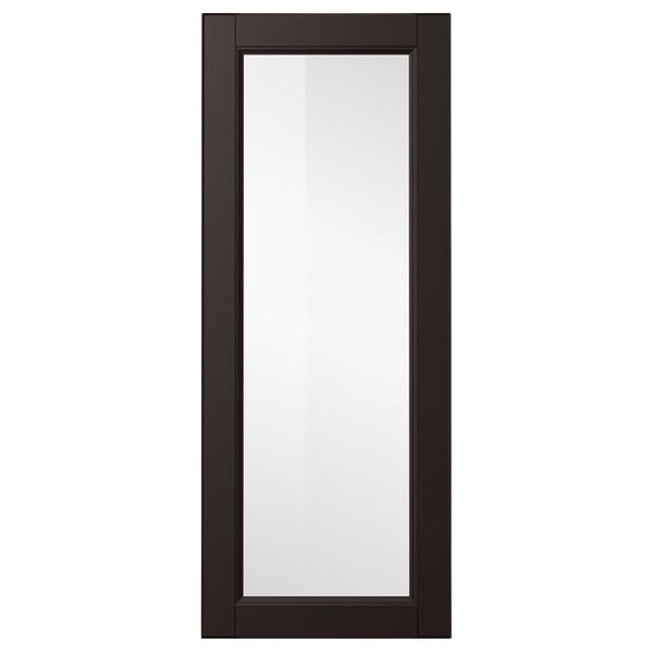 Стеклянная дверь ЛАКСАРБИ, черно-коричневый - схема-чертеж с размерами