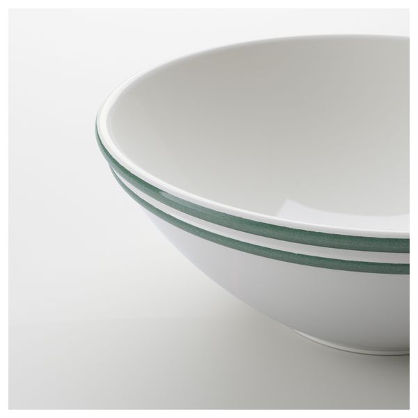 Миска ЭНИГТ, белый с оттенком, зеленый (19 см) - фото 2