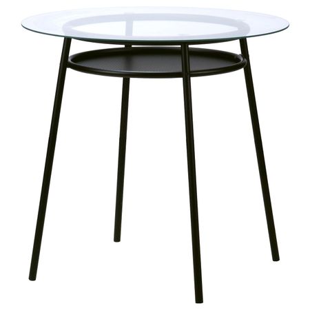 Стол, стекло/металлический черный IKEA ALLSTA АЛЬСТА 703.792.63