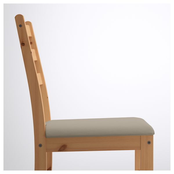 Стул ЛЕРХАМН, светлая морилка антик, Виттарид бежевый - фото 3