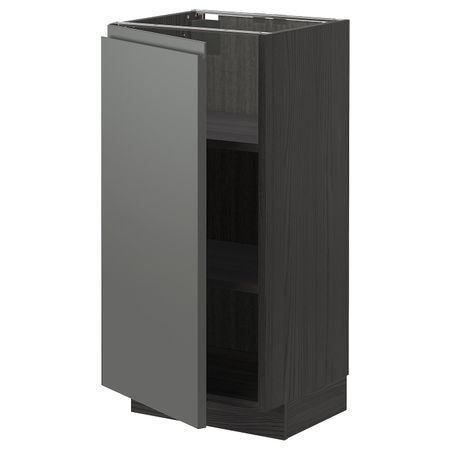 Напольный шкаф с полками, черный/Воксторп темно-серый 40x37 см IKEA МЕТОД 193.098.48