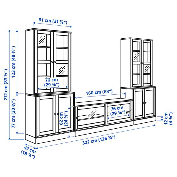 IKEA, дополнительный ракурс - схема-чертеж с размерами
