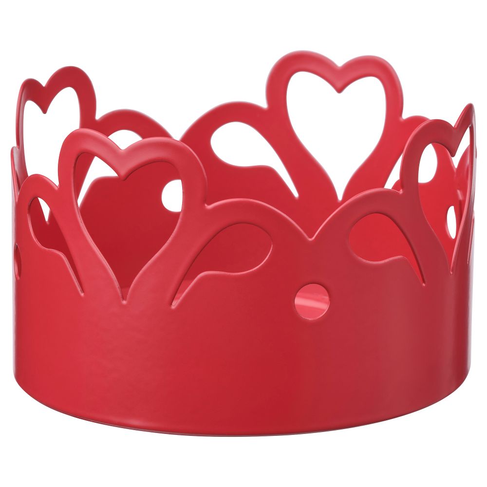 Подсвечник для греющей свечи, 5 см, красный IKEA VINTERFINT 405.304.70 - фото 1