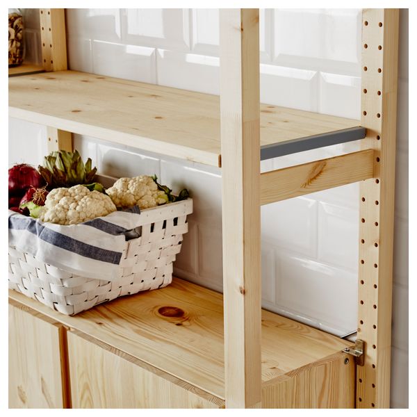 2 секции, полки/шкаф ИВАР, сосна (174x30x179 см) - фото 4