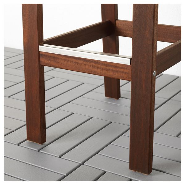 Барный стул, садовый ЭПЛАРО, коричневая морилка - схема-чертеж с размерами