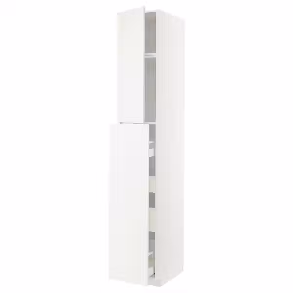 METOD / MAXIMERA Высокий шкаф/выдвижн секция/1дв/4ящ - фото 1