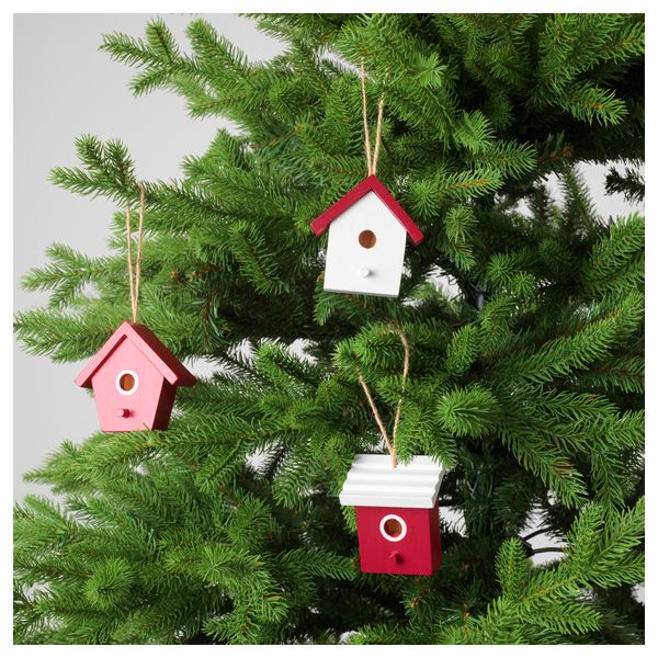 Украшение подвесное ВИНТЕР 2016, скворечник красный - схема-чертеж с размерами