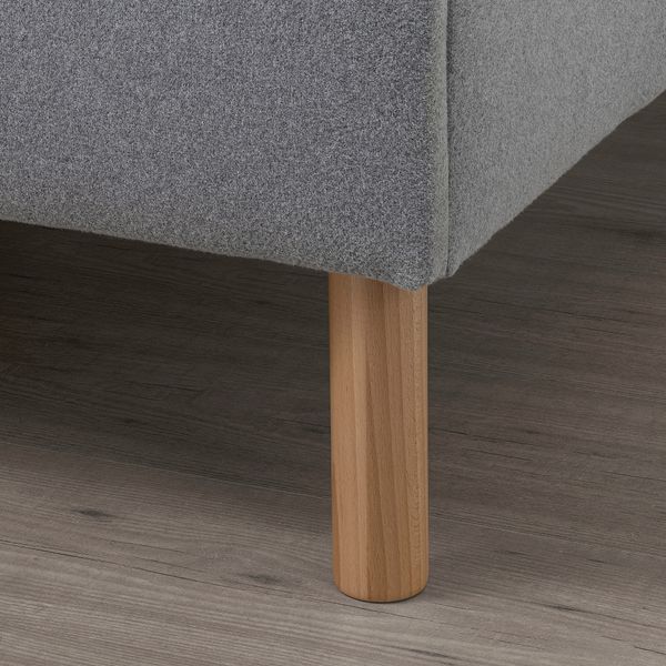 Каркас кровати с обивкой, 140x200 см, серый IKEA NARRÖN 105.561.07 - фото 4