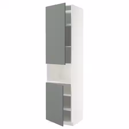 METOD Выс шкаф д/СВЧ/2 дверцы/полки