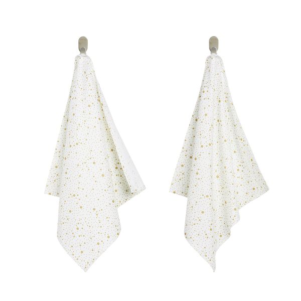 Полотенце кухонное, золотой с рисунком, белый, 50x50 см IKEA ВИНТЕРФЕСТ 204.322.58 - фото 1