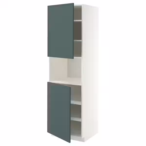 METOD Выс шкаф д/СВЧ/2 дверцы/полки - фото 1