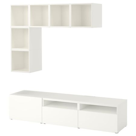 Комбинация для ТВ, белый 180x40x170 см IKEA BESTÅ БЕСТО / EKET ЭКЕТ 991.907.13