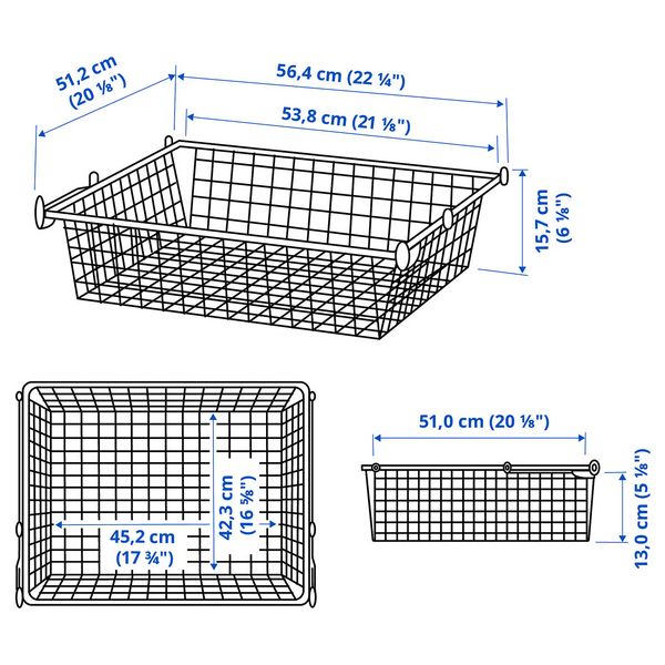 IKEA, дополнительный ракурс - схема-чертеж с размерами