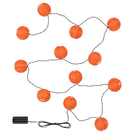 Гирлянда, 12 светодиодов, для сада, с батарейным питанием оранжевый IKEA SOLVINDEN 105.932.04