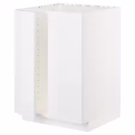 METOD Напольный шкаф для мойки+2 двери - белый/Ringhult белый 60x60 см