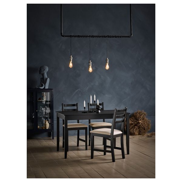 Стол, черно-коричневый 118x74 см IKEA LERHAMN ЛЕРХАМН 404.443.02 - фото 4