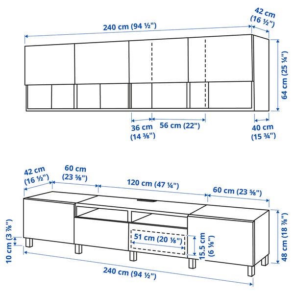IKEA, дополнительный ракурс - схема-чертеж с размерами