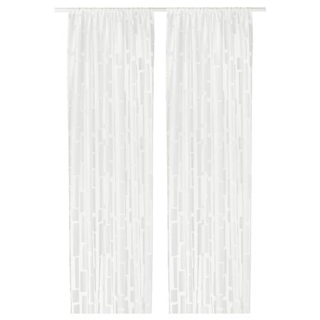 Гардины, 2 шт. СТРАНДРОГ, белый (145x300 см)