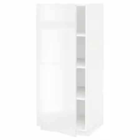 METOD Высокий шкаф с полками - белый/Ringhult белый 60x60x140 см