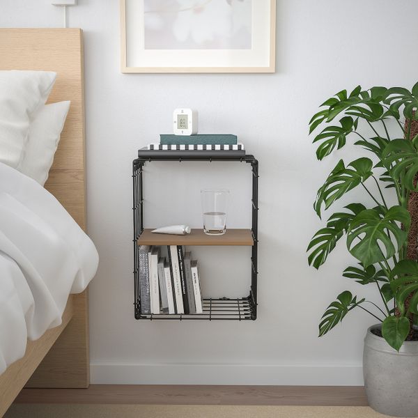 Полка навесная, черный/сосна под антик 30x40 см IKEA GULLHULT ГУЛЛЬХУЛЬТ 204.890.23 - фото 7