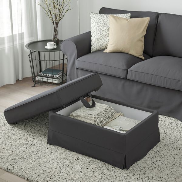 Табурет для ног, Халларп серый IKEA EKTORP ЭКТОРП 294.195.92 - фото 3