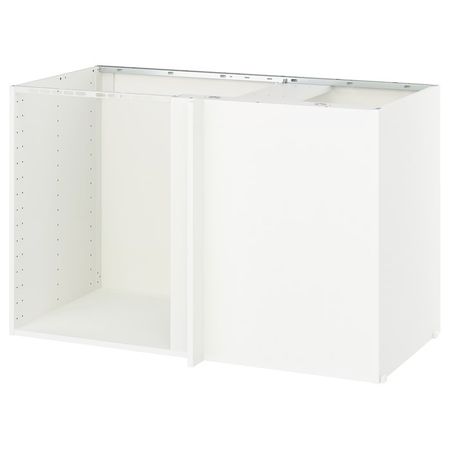 METOD Напольный шкаф угловой - белый 128x60x80 см