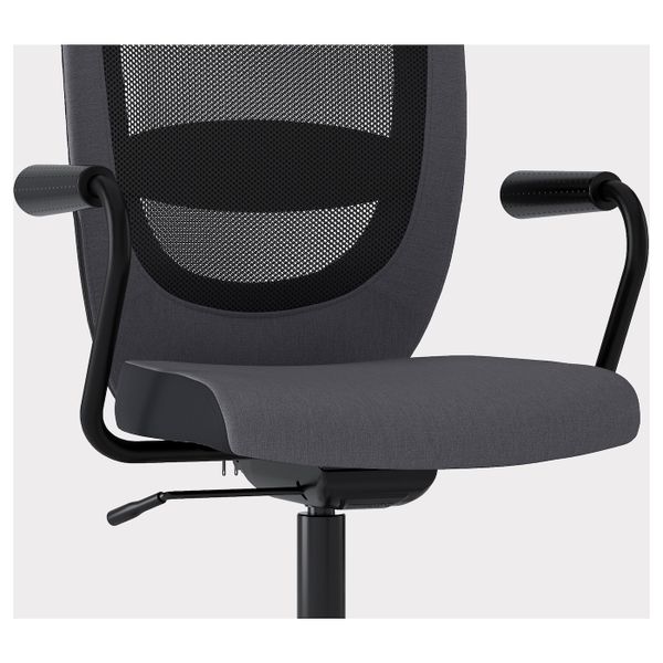 Рабочий стул с подлокотниками, серый IKEA FLINTAN ФЛИНТАН / NOMINELL НОМИНЕЛЬ 091.944.28 - фото 4